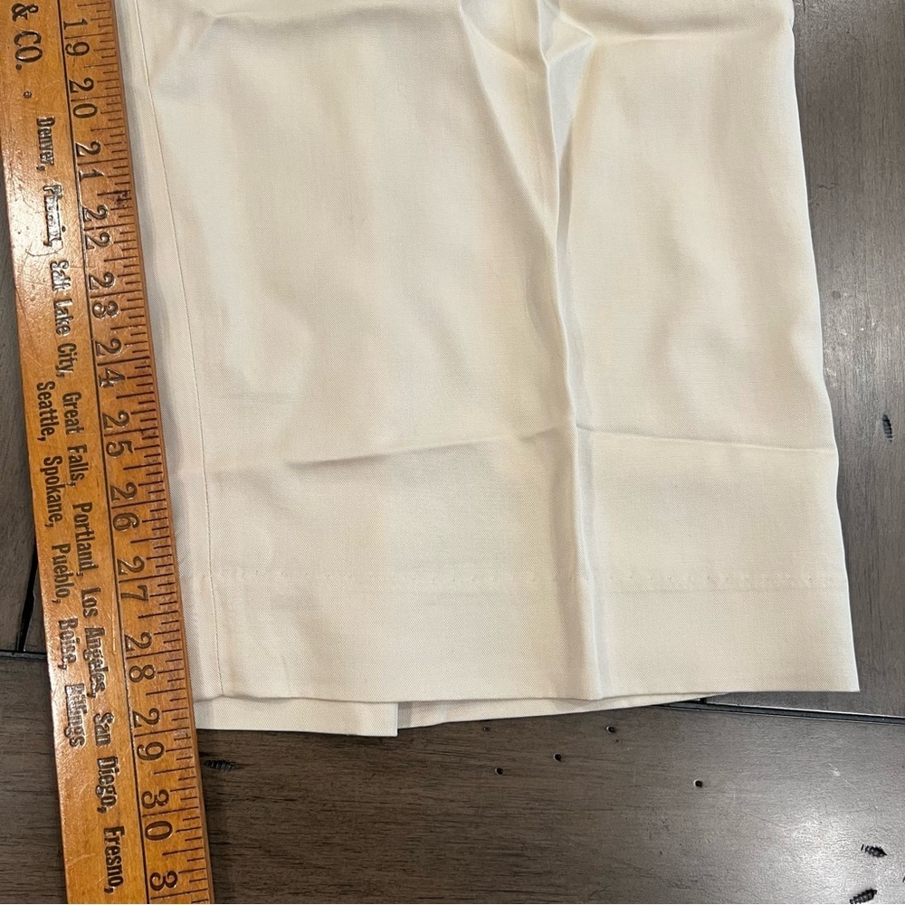 Banana Republic Cream Tencel™ Pleated Pant Wide Leg Relaxed Fit size 18 #L21 - Picture 14 of 16